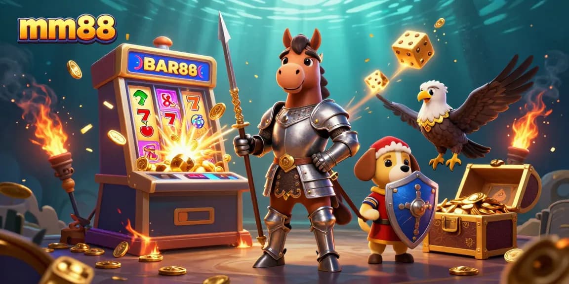 Spin the mm88 jackpot wheel, as fortune bursts with vibrant coins and thrilling symbols.