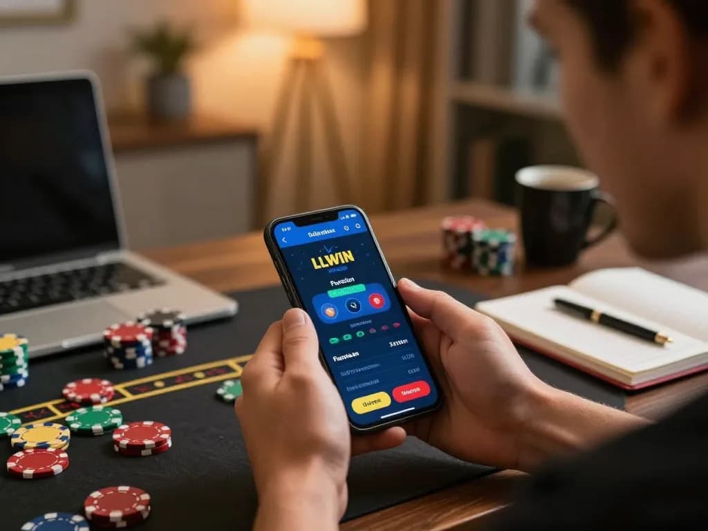 Player accessing LLWIN Function features on mobile during strategic betting session.