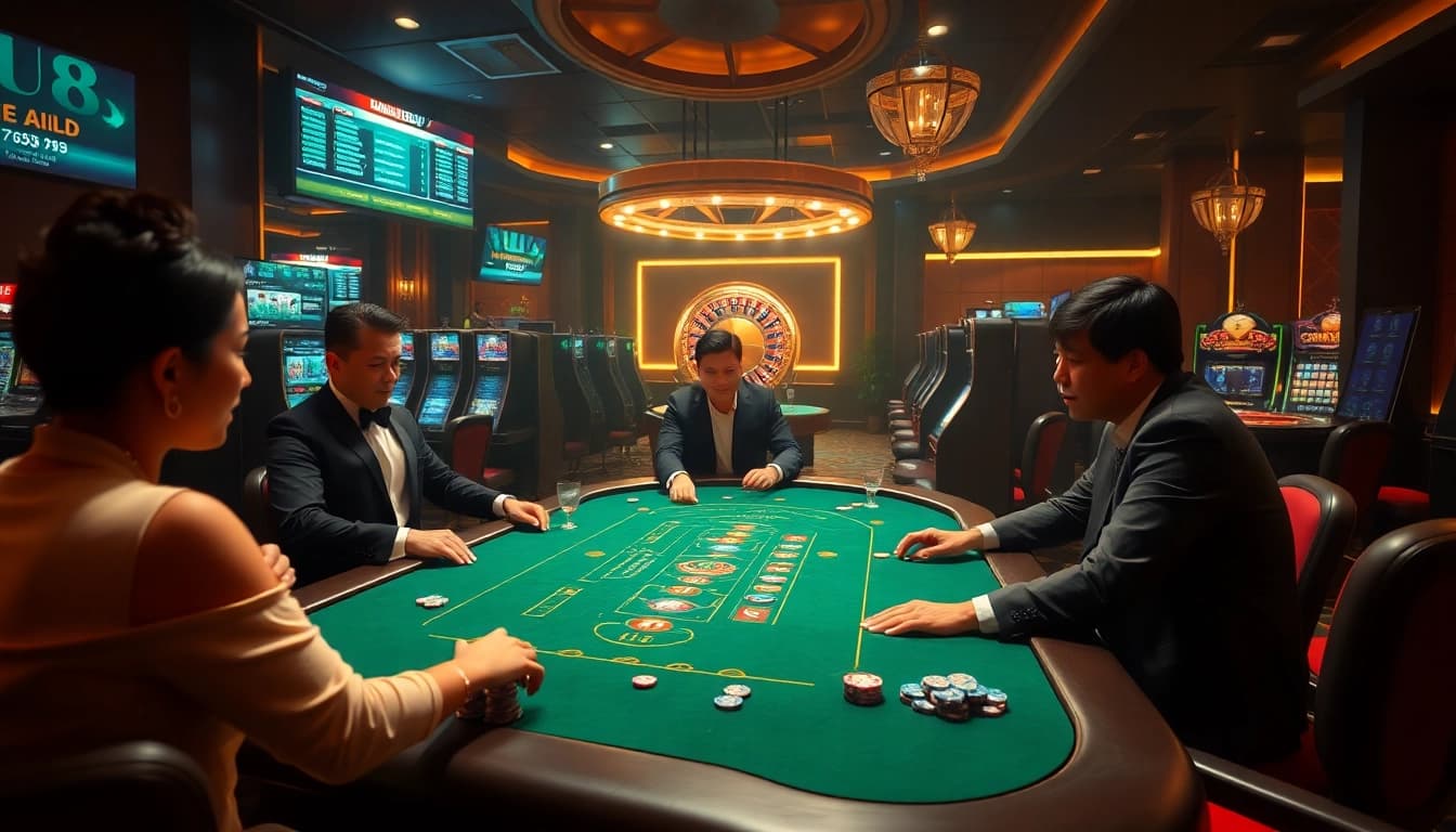 Exciting gaming action at Trang Chủ AU88 featuring elegant blackjack and live betting screens.