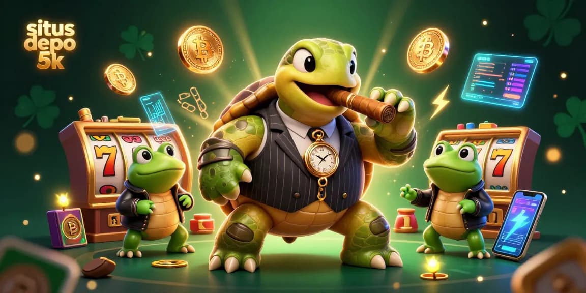 Menangkan big jackpot di situs depo 5k dengan ilustrasi kasino 3D penuh aksi.