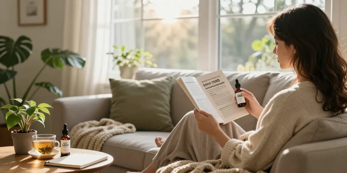 Relaxing Canadian home scene featuring best CBD oil Canada in a serene wellness setting.