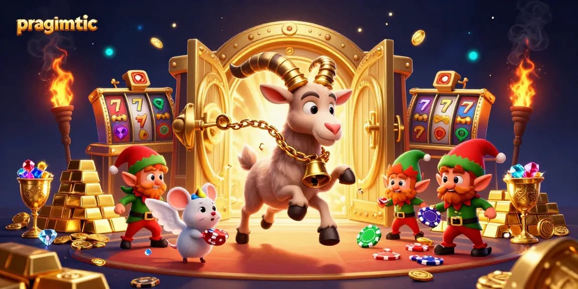 Engage with pragmatic slot action as festive characters pursue treasure amidst a thrilling casino atmosphere.