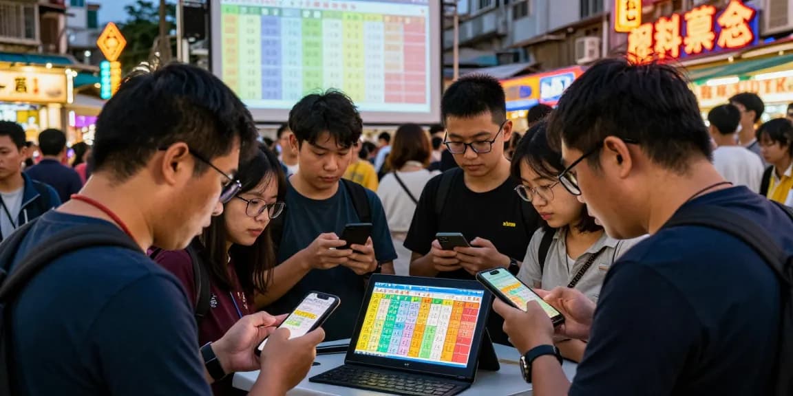 Prediksi angka untung dalam suasana pasar togel Macau malam yang ramai.