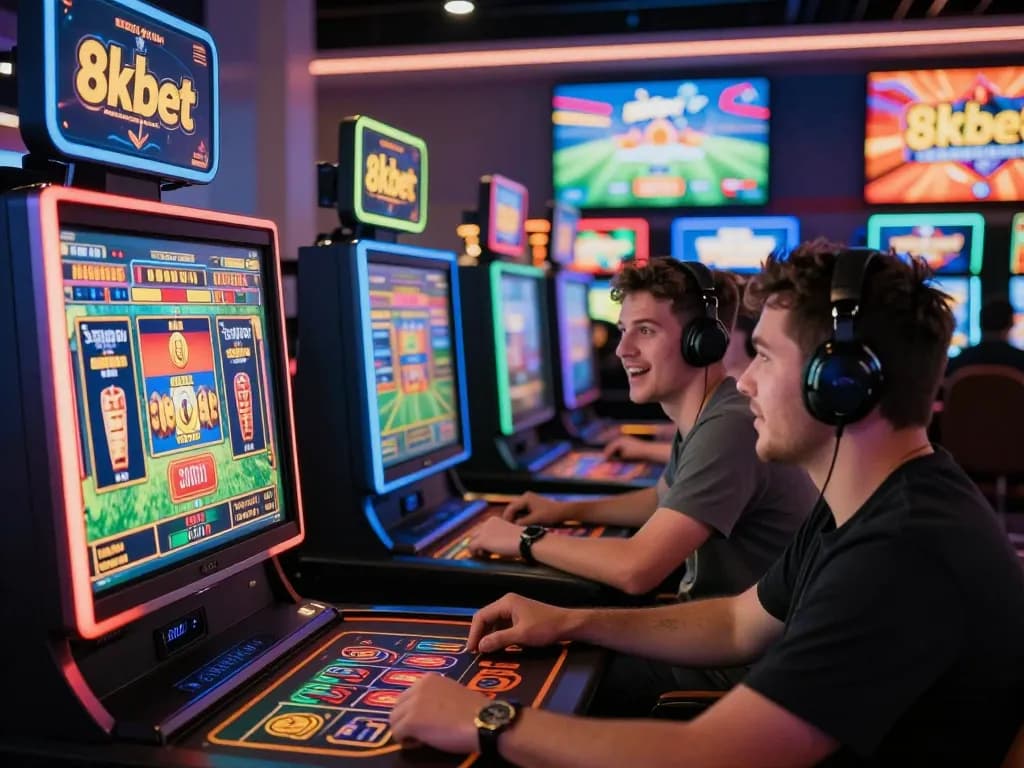 Interactive gaming experience at 8kbet online casino with players engaged in betting and games.