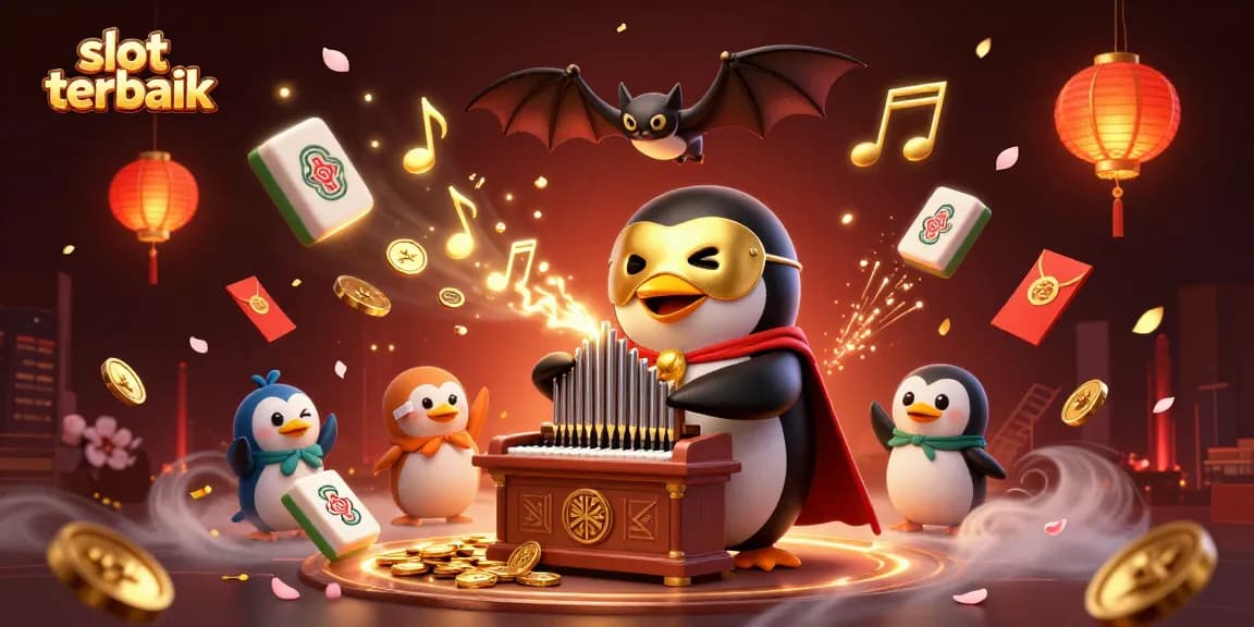 Experience the thrill of slot terbaik with dynamic golden coins and Mahjong tiles!