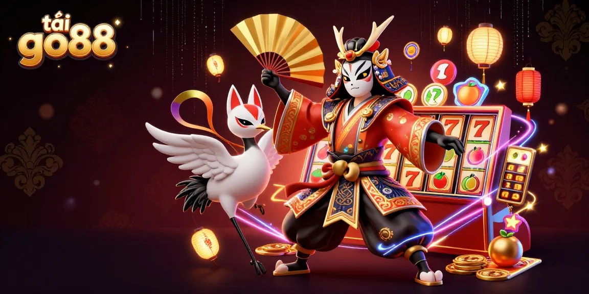 Play exciting casino games with tải go88 as the kabuki warrior and kitsune guide you through the action-packed scene.