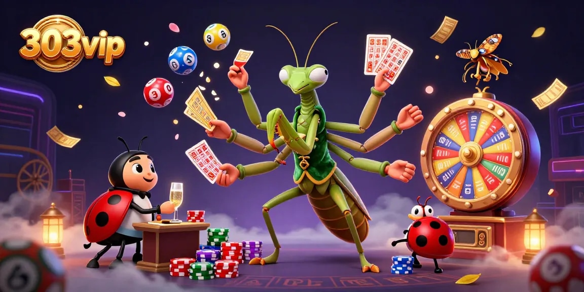 Experience the thrill of 303vip with giant card sharps and colorful lottery action!