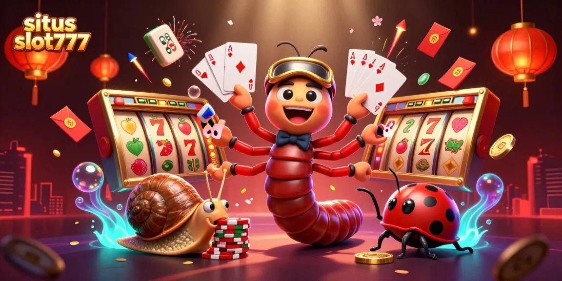 Menggandakan keseruan di situs slot777 dengan dealer kartun 3D dan simbol jackpot mengelilinginya