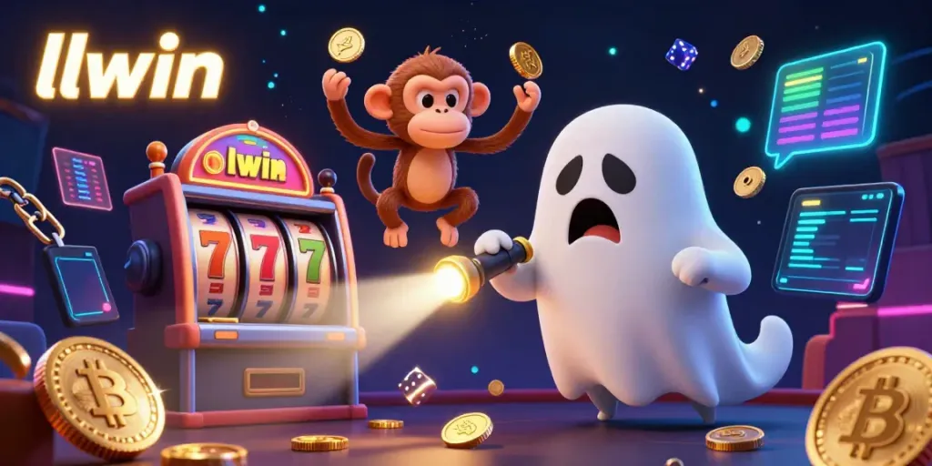 Experience the thrilling atmosphere of llwin casino with a poltergeist monkey and a ghost-hunting puppy.