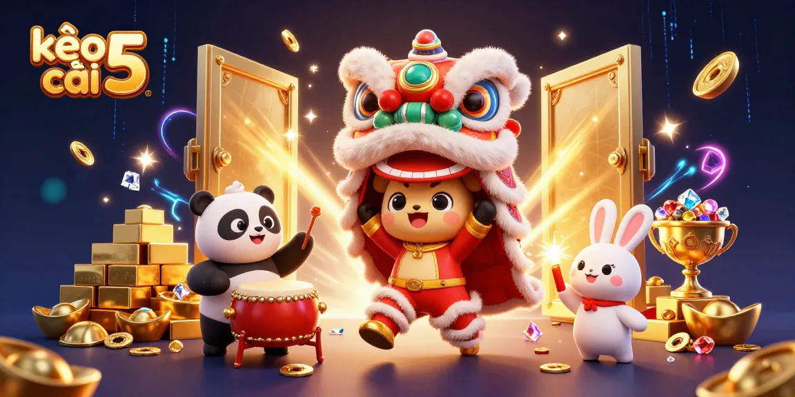 Experience thrilling action with kèo nhà cái 5 featuring colorful characters and dynamic gambling elements.