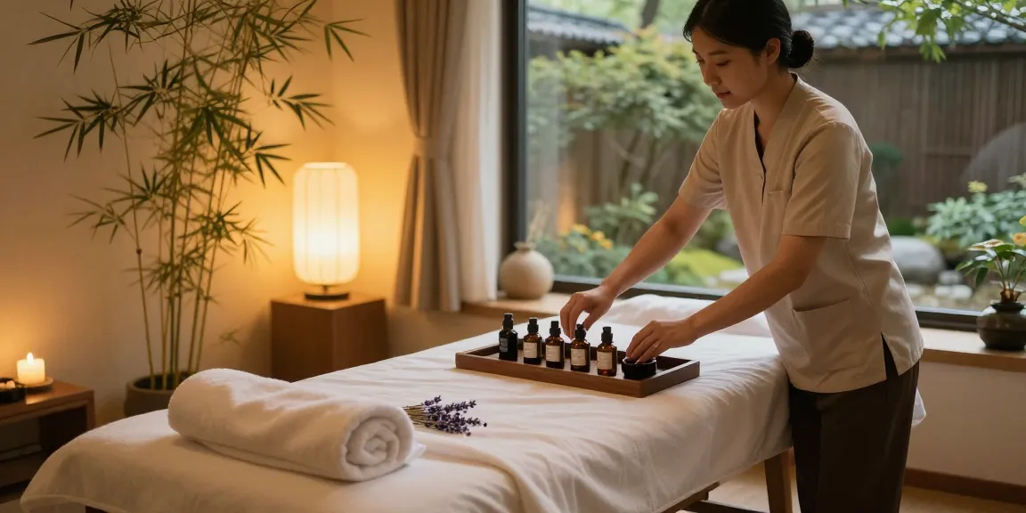 Relaxing 대구마사지 therapy room with ambient lighting and soothing decor