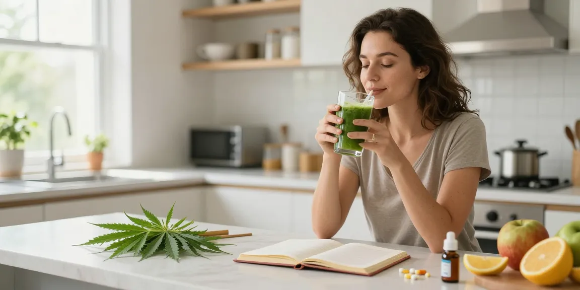 hempworx best deals on certified CBD oil and organic wellness products in a bright kitchen