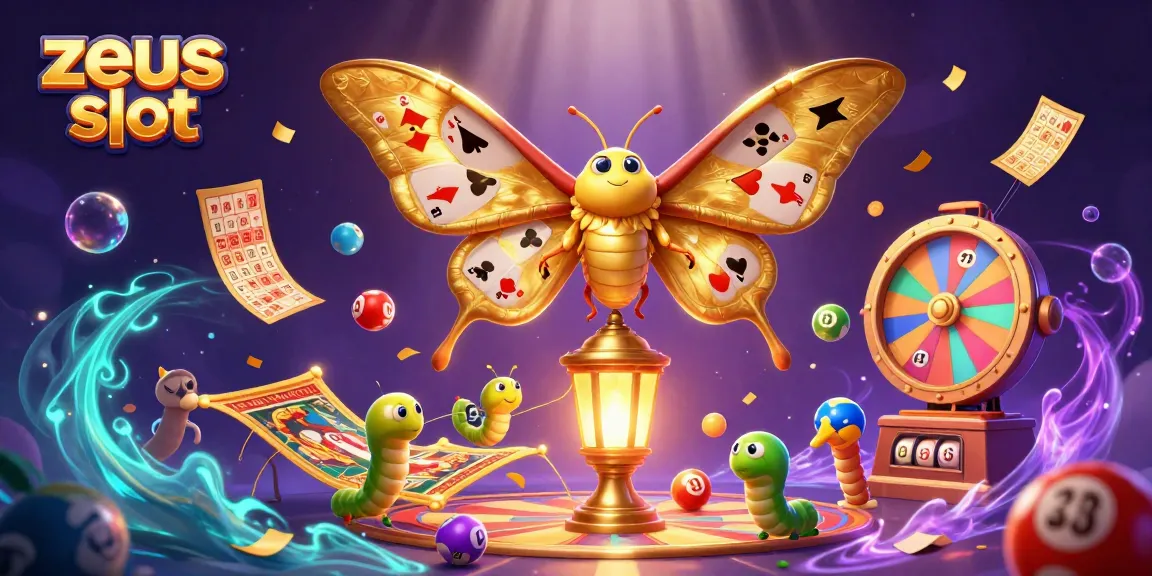 Spin to win with zeus slot as cartoon characters dance around jackpot delights in a vibrant casino scene.