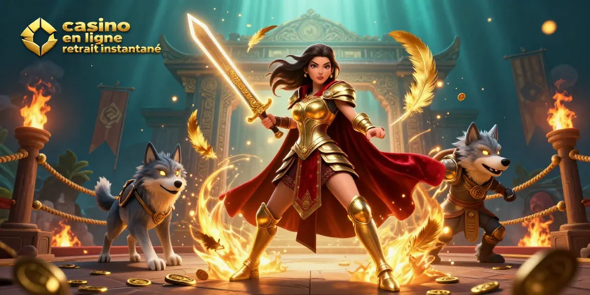Participez à l'action de jeu au casino en ligne retrait instantané au cœur d'une scène fantastique 3D vibrante.