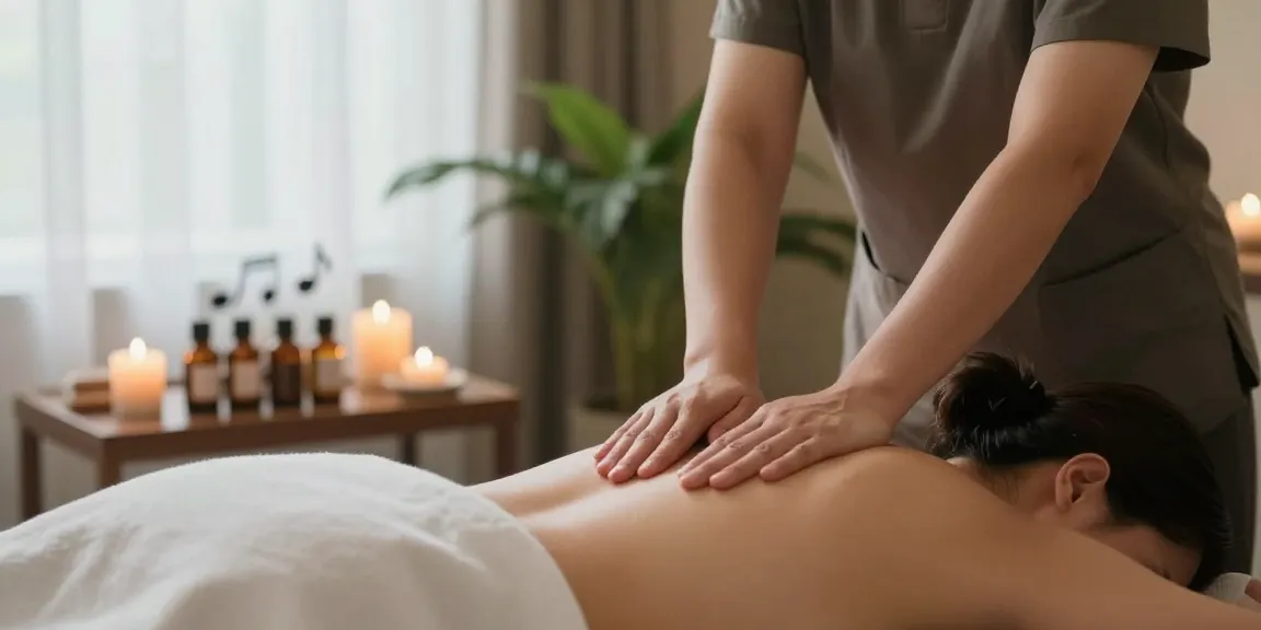 Massage therapy session highlighting soothing Swedish massage experience in a calming spa setting.