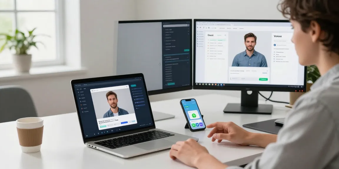 Open claw personal AI assistant interface in a sleek office workspace, enhancing productivity through email management and scheduling.