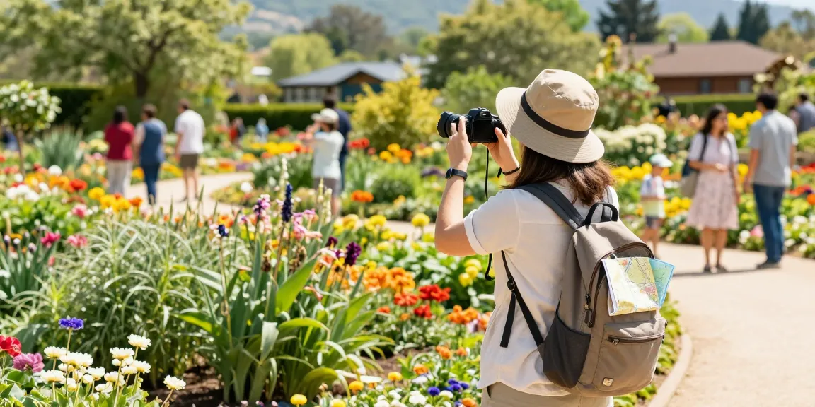 Experience the beauty of Capay Valley Garden Tour as tourists explore vibrant floral displays at https://www.thecapayvalleygardentour.com.
