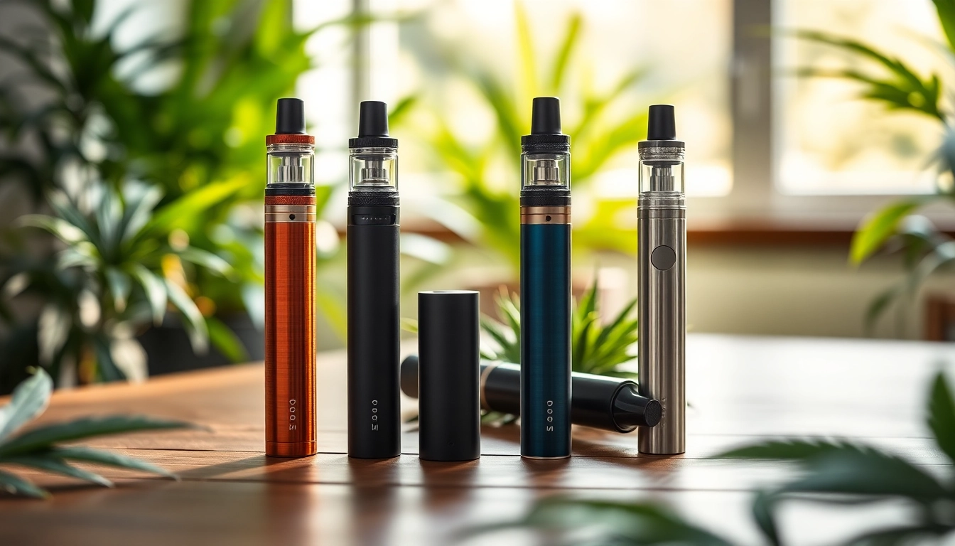 Showcasing elegant cannabis vape pens in a natural setting, highlighting quality and design.