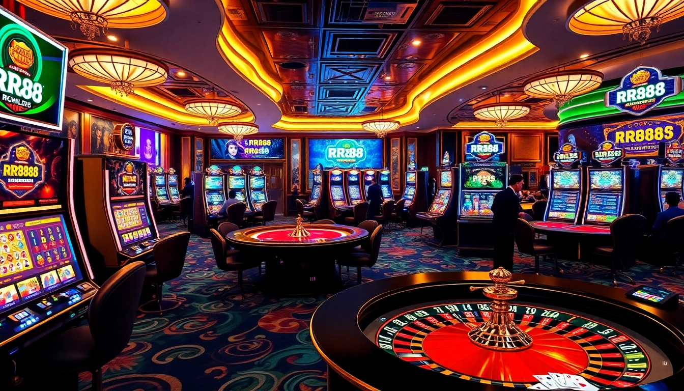 Experience the thrill of RR88 casino gaming with vibrant tables and exciting players.