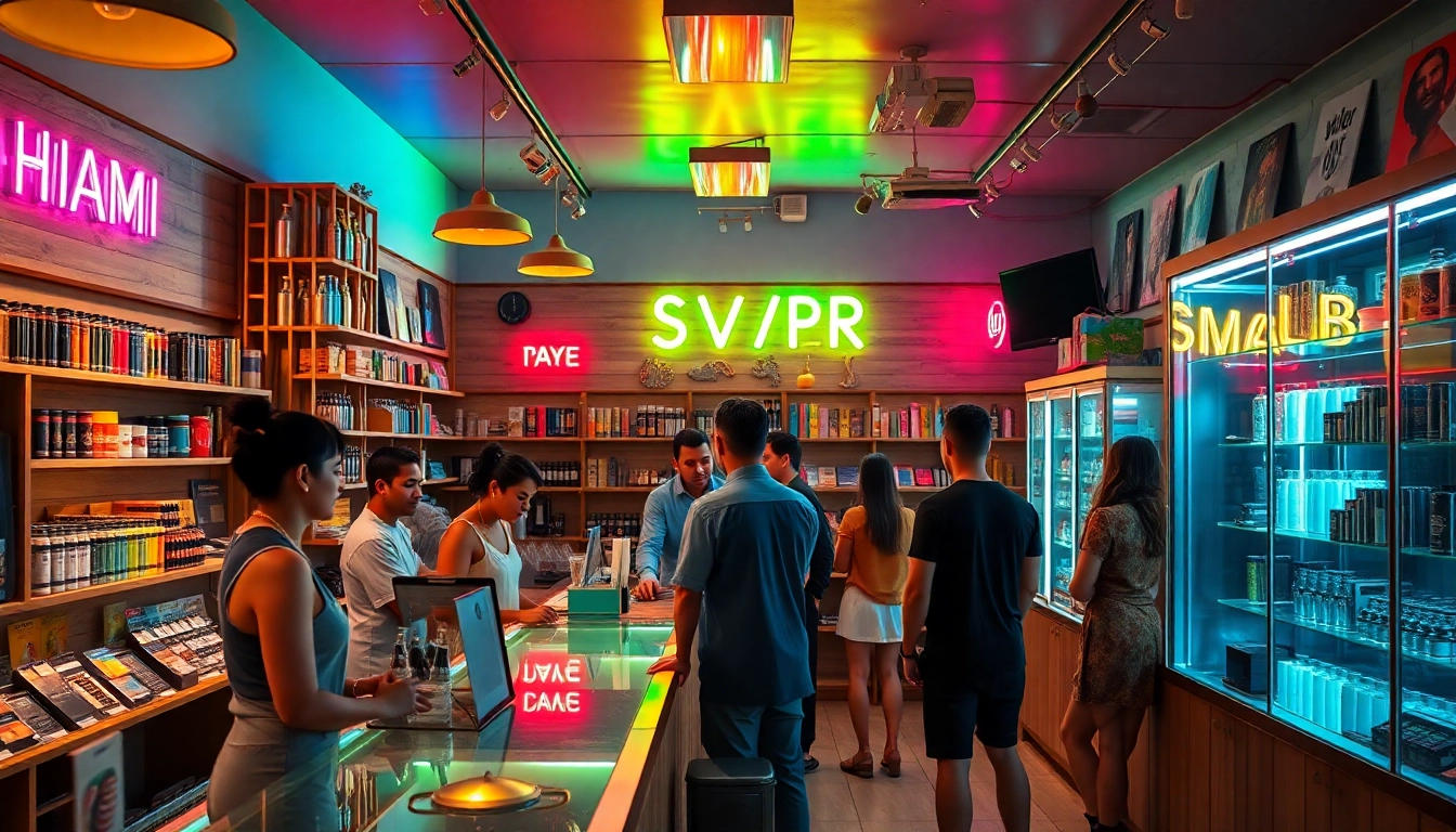 Visit a vibrant 24 Hour Smoke Shop near me Miami, showcasing products and friendly service.