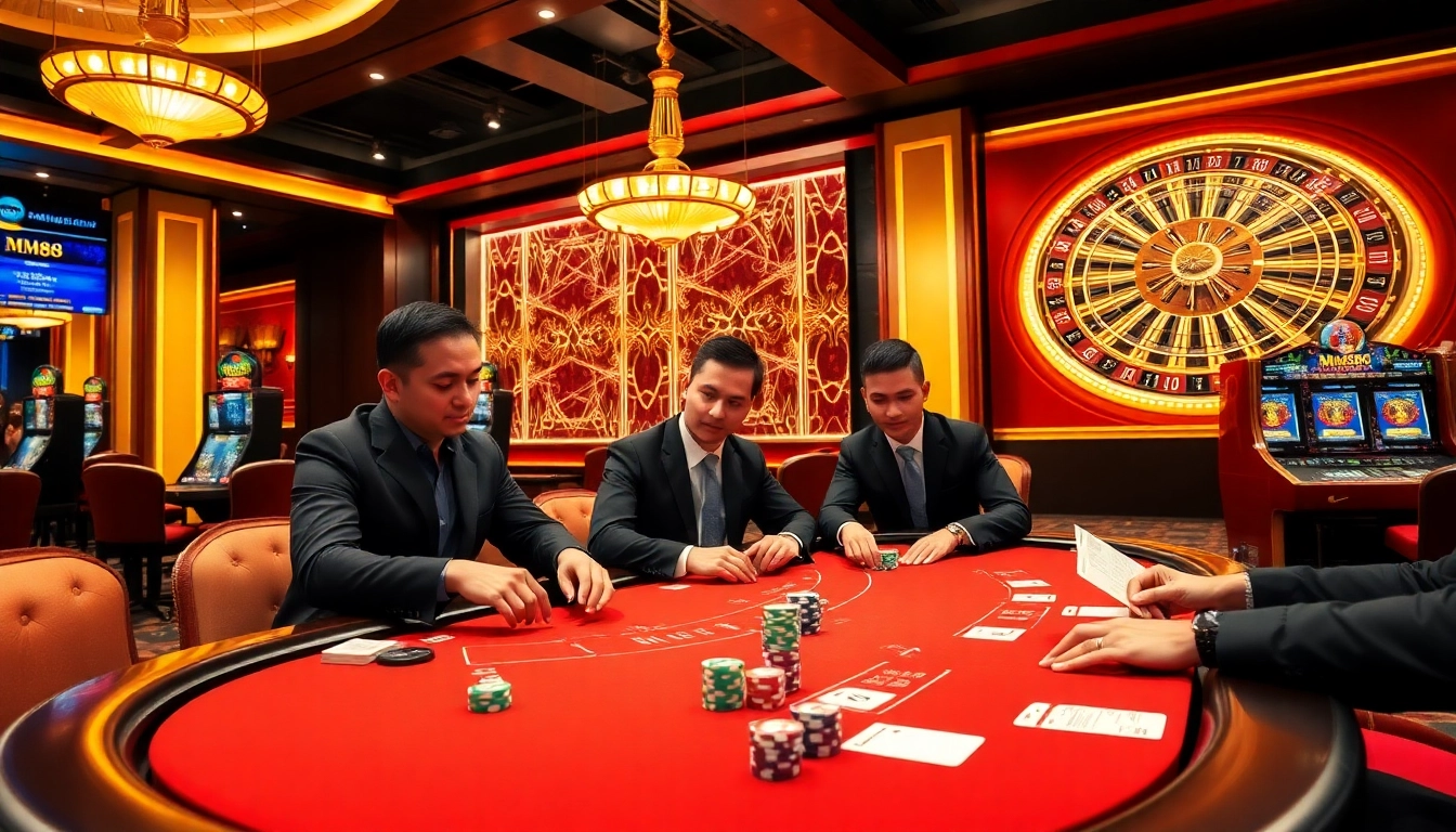 Experience the vibrant excitement of online gambling at https://mm888.media/ with a luxurious casino atmosphere.