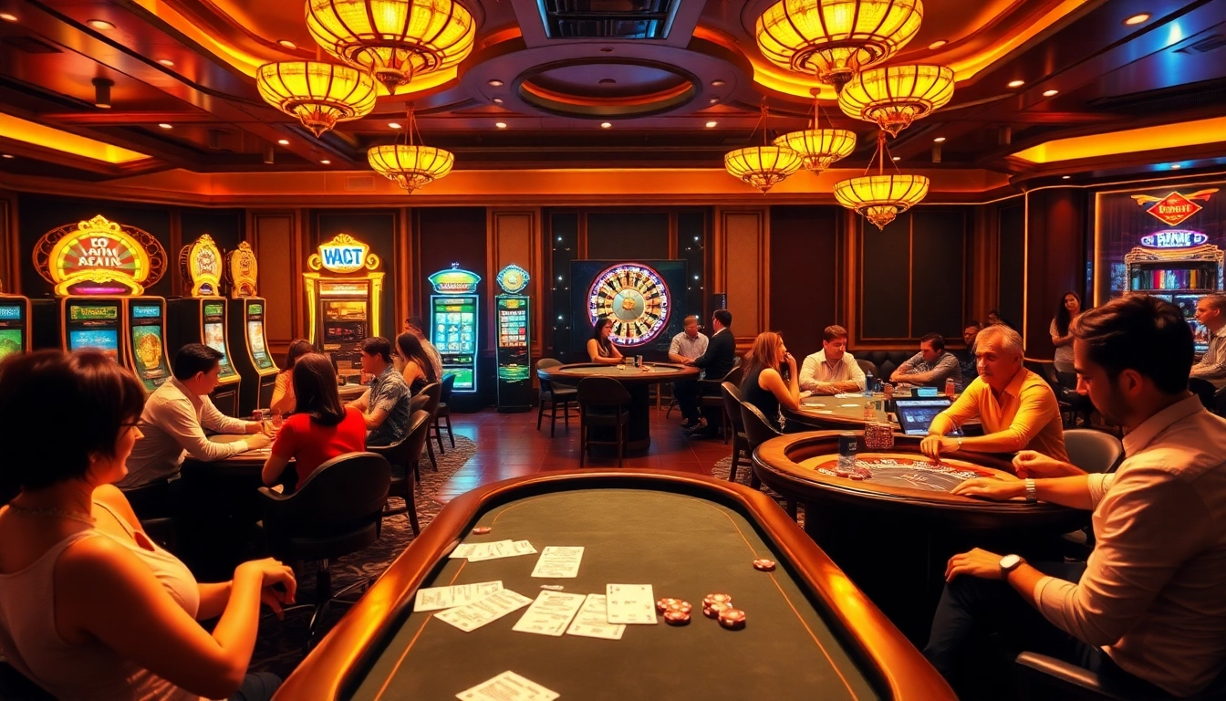 Experience thrilling gambling action at https://rr88co.net/ with elegant casino tables and vibrant slot machines.