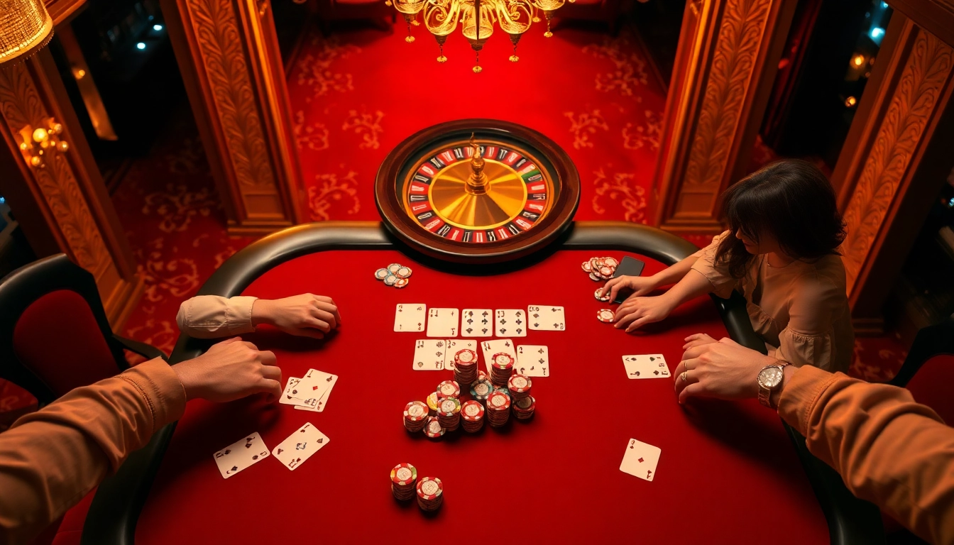 Experience the thrill of wagering at Jogoluck's vibrant casino with poker chips and cards.