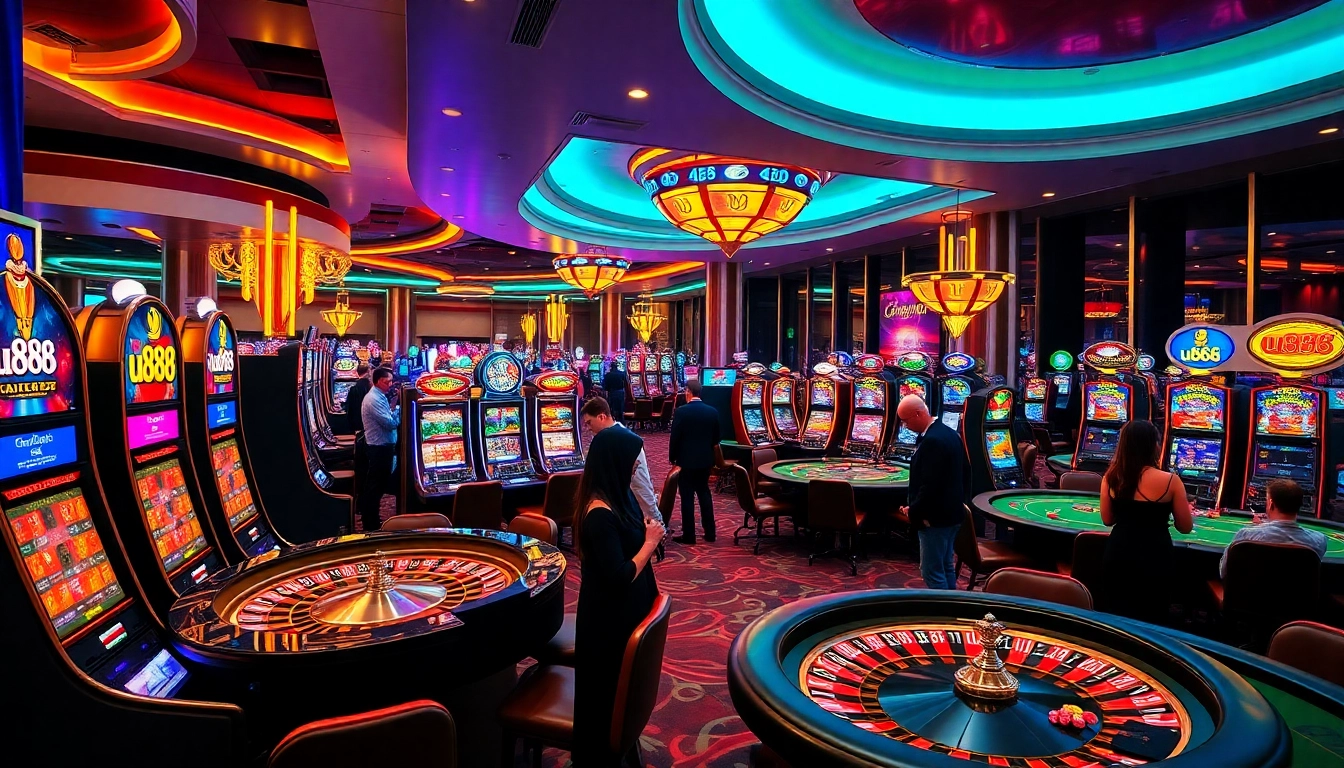 Experience thrilling gameplay at u888's vibrant casino, filled with exciting slot machines and engaging tables.
