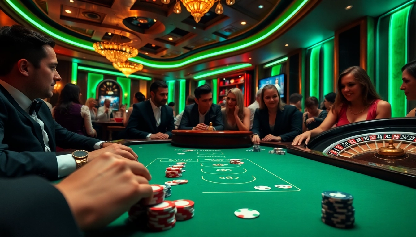 Engaging players strategizing their bets at Nowgoal-themed high-stakes poker table.