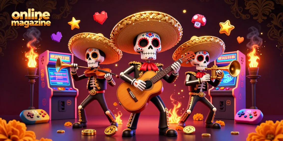 Engage with our online magazine showcasing vibrant 3D casino art featuring a mariachi band amidst gaming excitement.